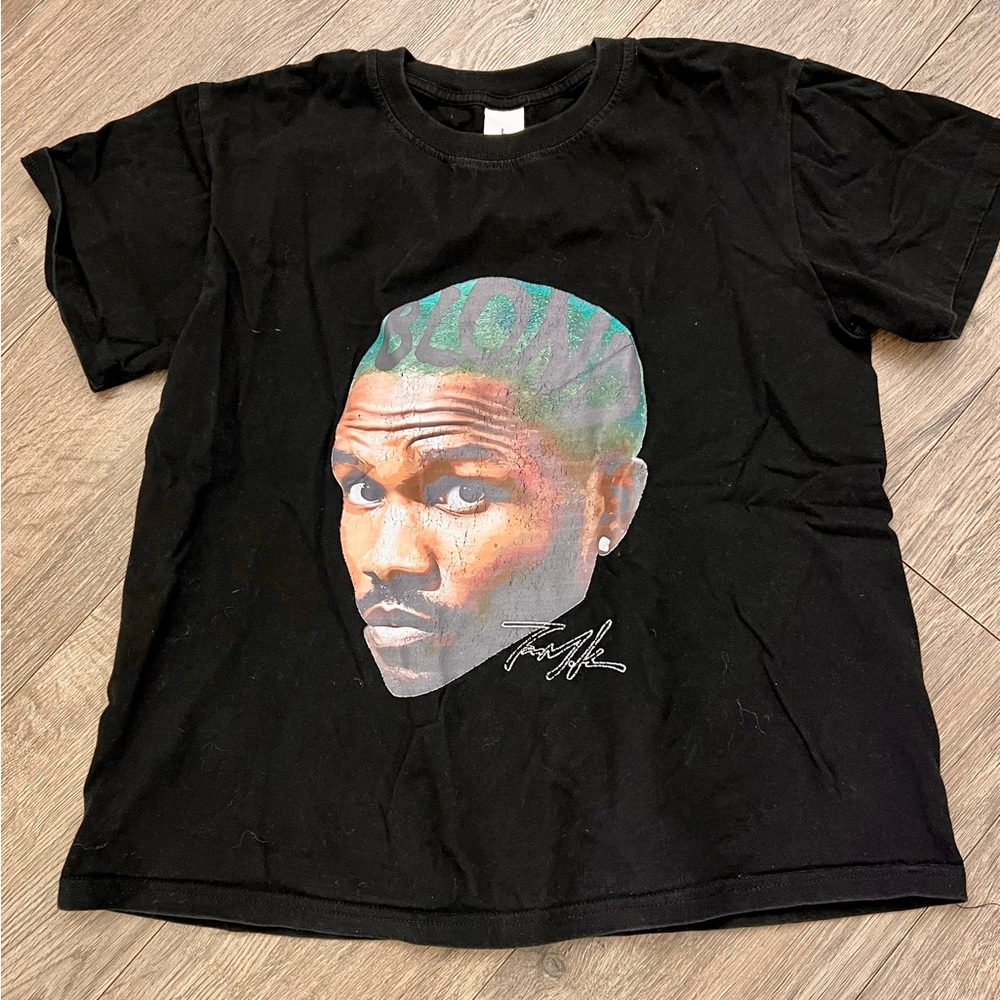 Frank Ocean Blonde Graphic T Shirt Black Youth Large Cotton Tee